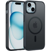 FNTCASE für iPhone 15 Handyhülle: Magnetisches Laden, stoßfeste Magsafe-Unterstützung – Frosted Oil Spray Touch